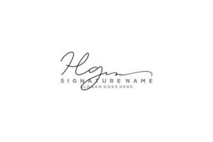 Initial HG Letter Signature Logo Template elegant design logo Sign Symbol template vector icon