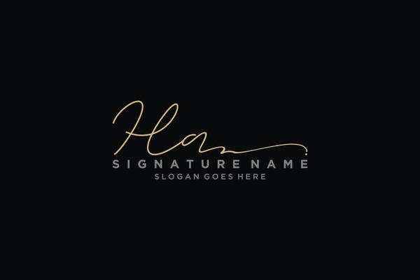 Initial HA Letter Signature Logo Template elegant design logo Sign Symbol template vector icon