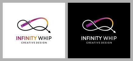 Infinity whip vector illustration logo design