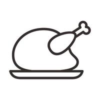 chicken meat icon vector
