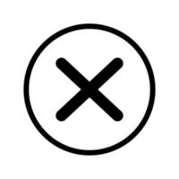 close button icon vector