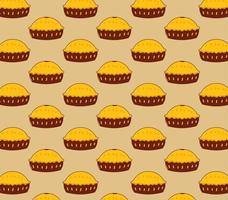 Seamless Pattern of Pie Cake Vector