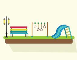 Playground Park Flat Design Vector