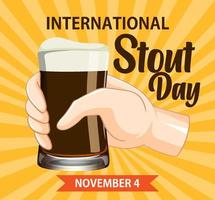 International Stout Day Poster Design vector