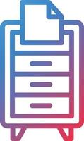 Filing Cabinet Icon Style vector