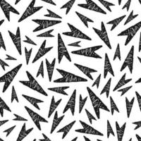 Seamless pattern with black hand drawn arrows vector