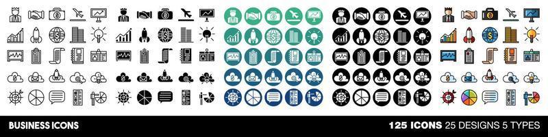 Business icons vector set collection graphic design