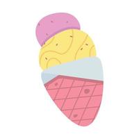Ice cream vector illustration isolated on white background