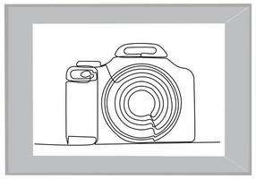 continuous line camera vector