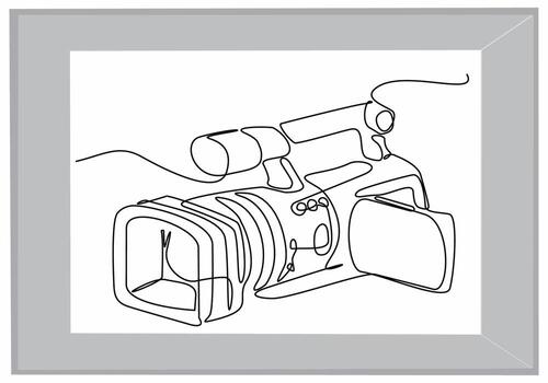continuous line camera vector