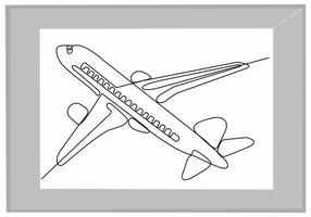 continuous line of aircraft vector