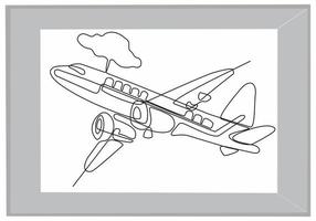 continuous line of aircraft vector