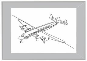 continuous line of aircraft vector