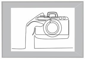 continuous line of hands holding camera vector