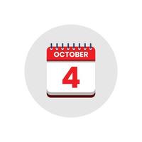 Calendar date icon. day of the month icon. Event schedule date. Appointment time. Planner agenda, calendar month OCTOBER schedule and Time planner. Day reminder. Vector ICON