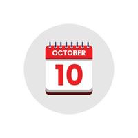 Calendar date icon. day of the month icon. Event schedule date. Appointment time. Planner agenda, calendar month OCTOBER schedule and Time planner. Day reminder. Vector ICON