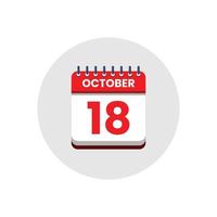 Calendar date icon. day of the month icon. Event schedule date. Appointment time. Planner agenda, calendar month OCTOBER schedule and Time planner. Day reminder. Vector ICON