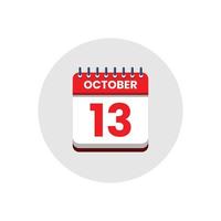 Calendar date icon. day of the month icon. Event schedule date. Appointment time. Planner agenda, calendar month OCTOBER schedule and Time planner. Day reminder. Vector ICON