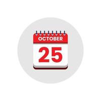 Calendar date icon. day of the month icon. Event schedule date. Appointment time. Planner agenda, calendar month OCTOBER schedule and Time planner. Day reminder. Vector ICON