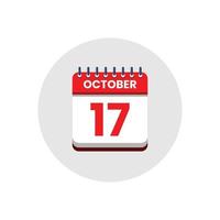 Calendar date icon. day of the month icon. Event schedule date. Appointment time. Planner agenda, calendar month OCTOBER schedule and Time planner. Day reminder. Vector ICON