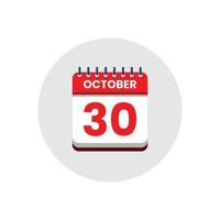 Calendar date icon. day of the month icon. Event schedule date. Appointment time. Planner agenda, calendar month OCTOBER schedule and Time planner. Day reminder. Vector ICON