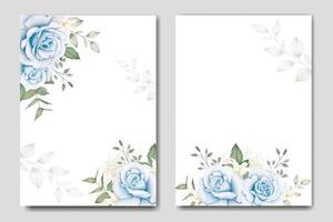 Watercolor Floral Wedding invitation Card Template vector