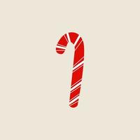 Christmas lollipop. Vector illustration in flat style