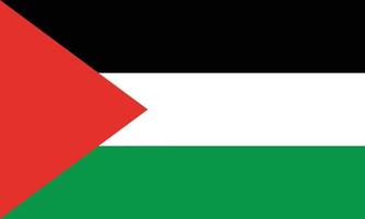 Palestine National Flag. Flag of Palestine vector illustration