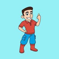 Man cartoon characters, mascot flat design vector