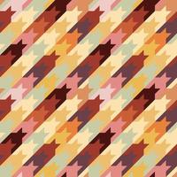 Seamless houndstooth vector pattern. Classical English checkered textile design. Warm color and retro style Backgrounds textures.