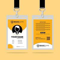 Clean and Simple Staff Card Design Template vector