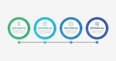 Infographic design with icons and 4 options or steps. Thin line vector. Business concept infographic. Can be used for infographics, flowcharts, presentations, websites, banners, printed materials. vector