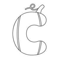 Coloring page with Letter C for kids vector