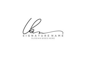 Initial IB Letter Signature Logo Template elegant design logo Sign Symbol template vector icon