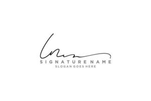 Initial IN Letter Signature Logo Template elegant design logo Sign Symbol template vector icon