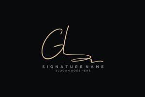 Initial GL Letter Signature Logo Template elegant design logo Sign Symbol template vector icon