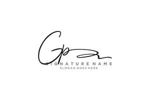 Initial GP Letter Signature Logo Template elegant design logo Sign Symbol template vector icon