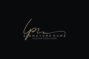 Initial IP Letter Signature Logo Template elegant design logo Sign Symbol template vector icon