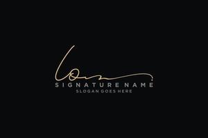 Initial IO Letter Signature Logo Template elegant design logo Sign Symbol template vector icon