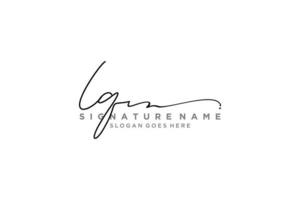 Initial IQ Letter Signature Logo Template elegant design logo Sign Symbol template vector icon