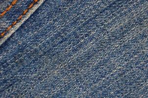 Detailed texture of dark denim cloth photo