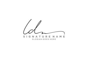 Initial ID Letter Signature Logo Template elegant design logo Sign Symbol template vector icon