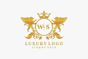 Initial pm letter lion royal luxury logo template Vector Image