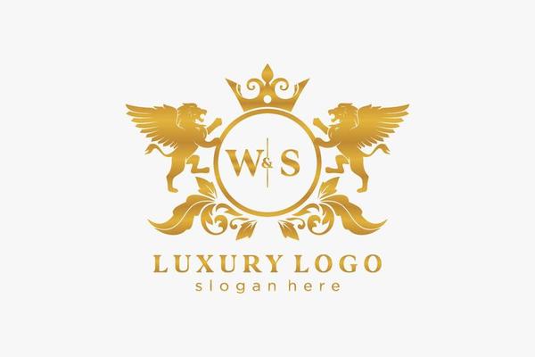 Initial PM Letter Lion Royal Luxury Logo template in vector art