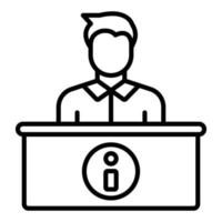 Information Desk Icon Style vector