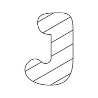 Coloring page with Letter J for kids vector