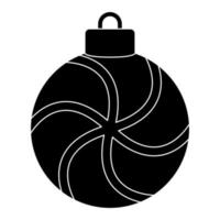 bola de navidad aislado sobre fondo blanco vector