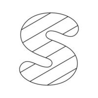 Coloring page with Letter S for kids vector