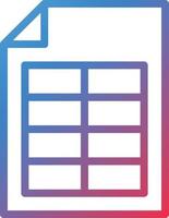 Spreadsheet Icon Style vector