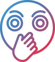 Embarrassed Icon Style vector